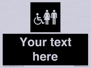 Custom information: black panel disabled female and male